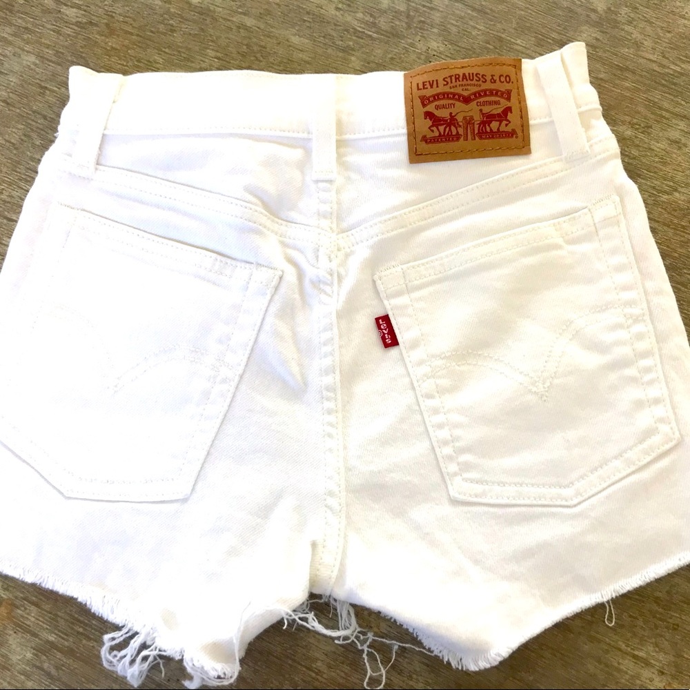 Levi’s White Shorts